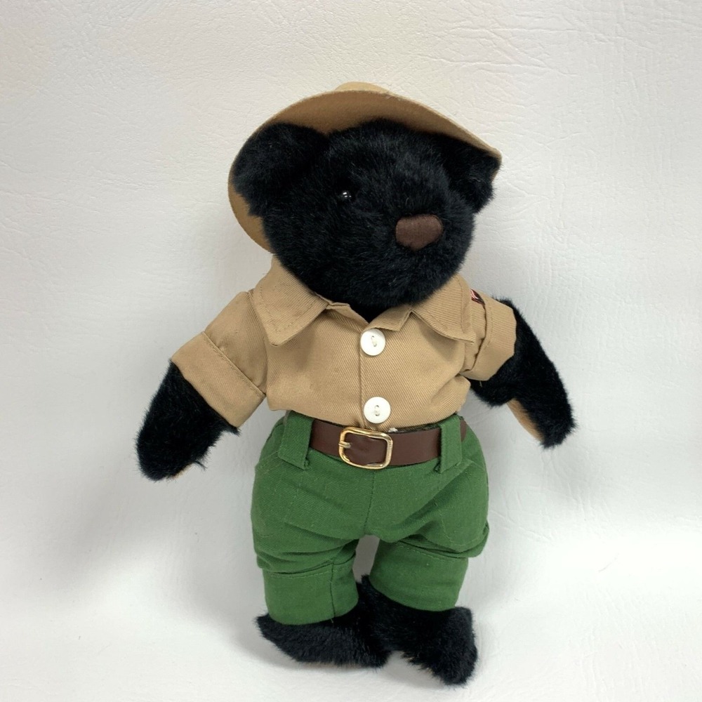 Herrington‎ Black Teddy Bear White Mountains Plush Toy Stuffed Animal 11.5"